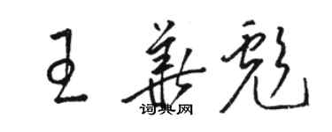 骆恒光王华彪草书个性签名怎么写