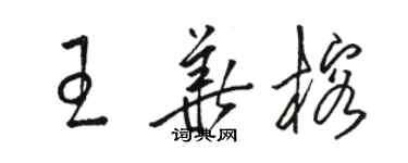 骆恒光王华榕草书个性签名怎么写
