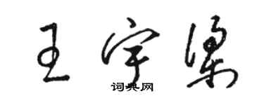 骆恒光王宇梁草书个性签名怎么写