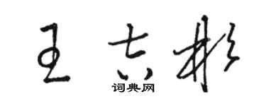 骆恒光王吉彬草书个性签名怎么写
