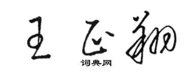 骆恒光王正翔草书个性签名怎么写