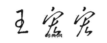 骆恒光王宏宏草书个性签名怎么写