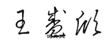 骆恒光王盛欣草书个性签名怎么写