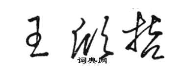 骆恒光王欣哲草书个性签名怎么写