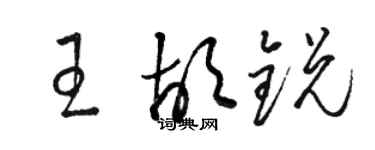 骆恒光王胡锐草书个性签名怎么写