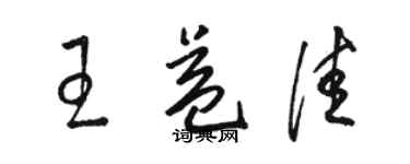 骆恒光王益佳草书个性签名怎么写