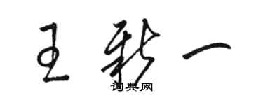 骆恒光王新一草书个性签名怎么写