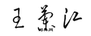 骆恒光王兰江草书个性签名怎么写