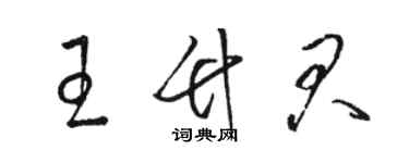骆恒光王竹君草书个性签名怎么写