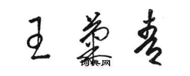 骆恒光王菊青草书个性签名怎么写