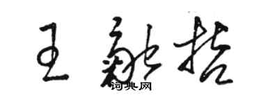 骆恒光王融哲草书个性签名怎么写