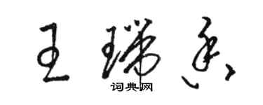 骆恒光王瑞香草书个性签名怎么写