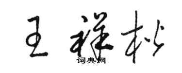 骆恒光王祥楷草书个性签名怎么写