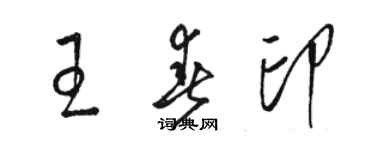 骆恒光王春印草书个性签名怎么写
