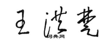 骆恒光王洪楚草书个性签名怎么写