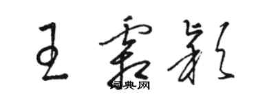 骆恒光王霜颖草书个性签名怎么写