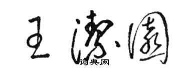 骆恒光王洁园草书个性签名怎么写