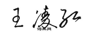 骆恒光王凌红草书个性签名怎么写