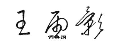骆恒光王雨影草书个性签名怎么写