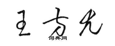 骆恒光王方尤草书个性签名怎么写
