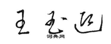骆恒光王玉迎草书个性签名怎么写