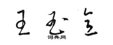 骆恒光王玉意草书个性签名怎么写