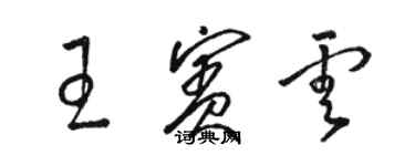 骆恒光王宾云草书个性签名怎么写