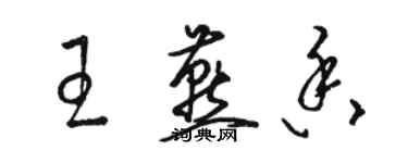 骆恒光王燕香草书个性签名怎么写