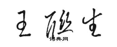 骆恒光王联生草书个性签名怎么写