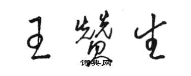 骆恒光王赞生草书个性签名怎么写