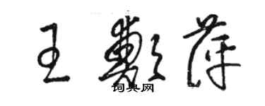 骆恒光王郑萍草书个性签名怎么写