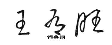 骆恒光王有旺草书个性签名怎么写