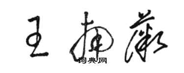 骆恒光王南薇草书个性签名怎么写