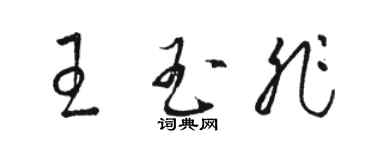 骆恒光王玉非草书个性签名怎么写