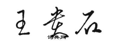 骆恒光王贵石草书个性签名怎么写