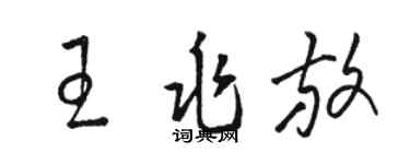 骆恒光王兆放草书个性签名怎么写