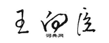 骆恒光王向臣草书个性签名怎么写