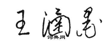 骆恒光王涵墨草书个性签名怎么写