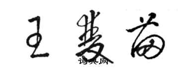 骆恒光王双苗草书个性签名怎么写