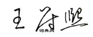 骆恒光王尉熙草书个性签名怎么写