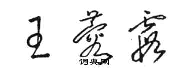 骆恒光王蓉霞草书个性签名怎么写