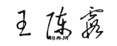骆恒光王陈霞草书个性签名怎么写