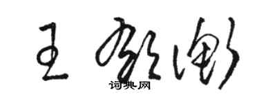 骆恒光王郁衡草书个性签名怎么写