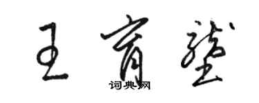 骆恒光王育垄草书个性签名怎么写