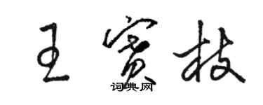 骆恒光王赛枝草书个性签名怎么写