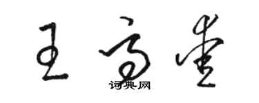 骆恒光王高爱草书个性签名怎么写