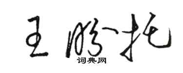 骆恒光王盼托草书个性签名怎么写
