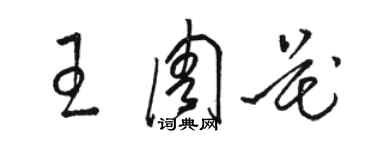 骆恒光王周花草书个性签名怎么写