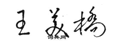 骆恒光王美桥草书个性签名怎么写