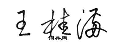 骆恒光王桂满草书个性签名怎么写